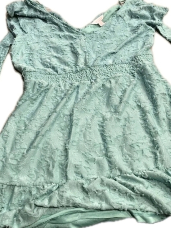 LC Lauren Conrad Dresses & Skirts - NWOT Lauren Conrad Aqua Spring Dress textured tie back Womens M BOHO
